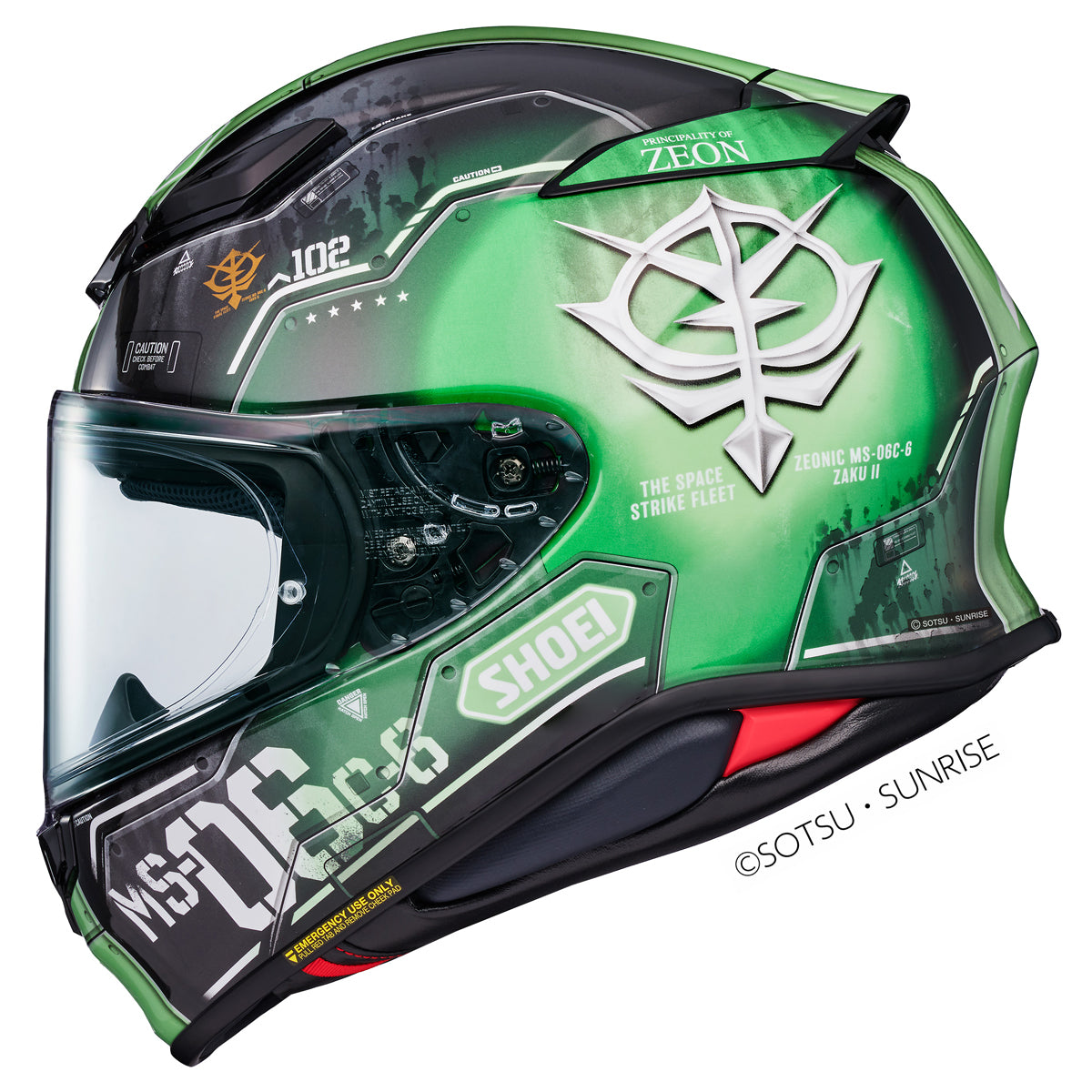 Shoei NXR2 MS-06C-6 Zaku II TC-4 Helmet