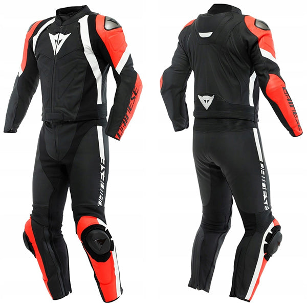 Dainese Avro 4 Leather 2 Piece Suit - Black / Red