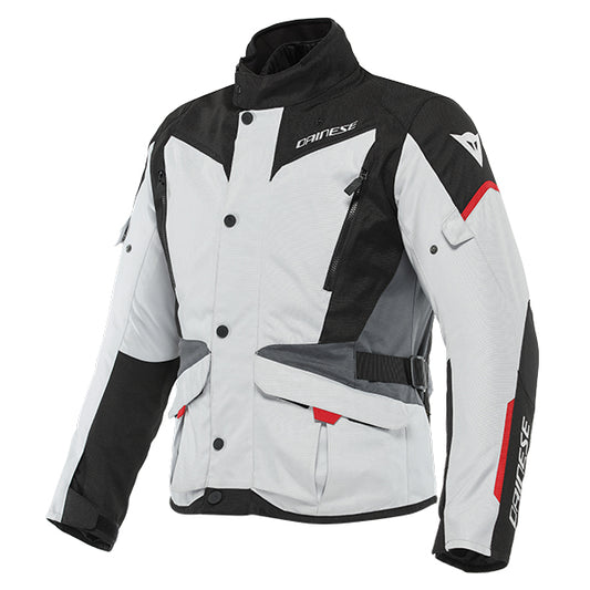 Dainese Tempest 3 D-Dry Waterproof Jacket - Glacier Grey / Black / Lava Red