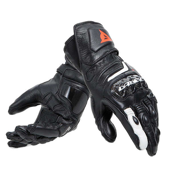 Dainese Carbon 4 Long Ladies Leather Gloves - Black / White / Red
