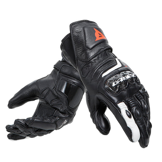 Dainese Carbon4 Long Ladies Leather Gloves 948 - Black / White / Red