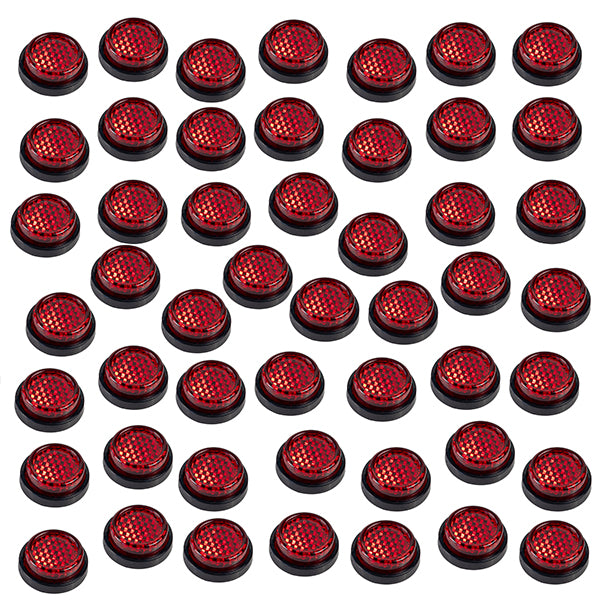 Riderr 50 20 Mm Self Adhesive Reflectors Red