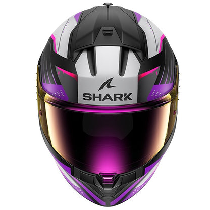 Shark Ridill 2 Full Face Helmet - Bersek KVV - Matt Grey / Pink