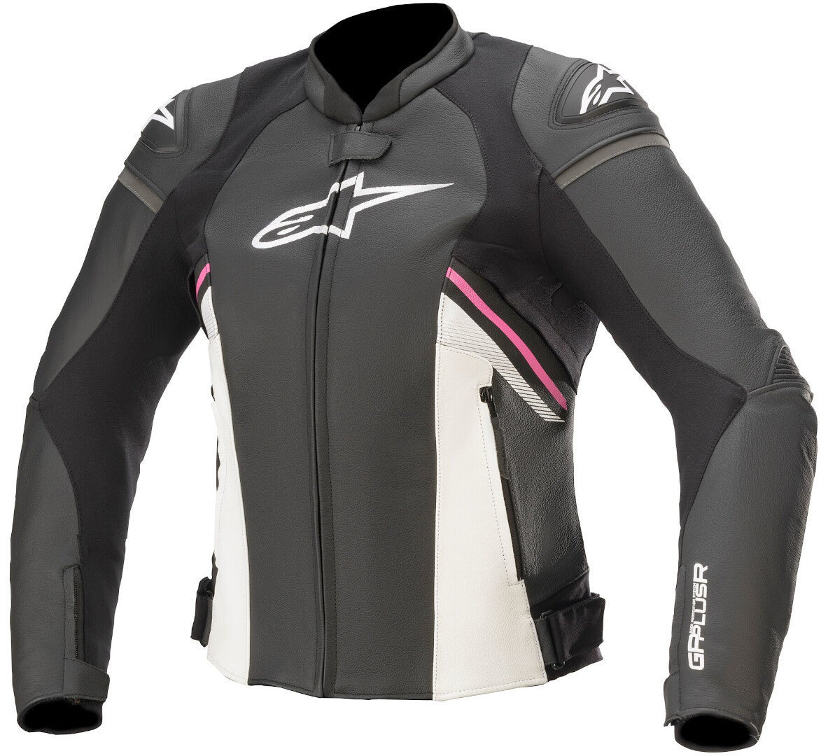 Stella GP Plus R V3 Leather Jacket Blk/Wht/Fuchsia