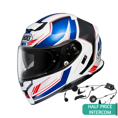 Shoei Neotec 3 Grasp Flip Front Helmet TC10 - White / Blue / Red
