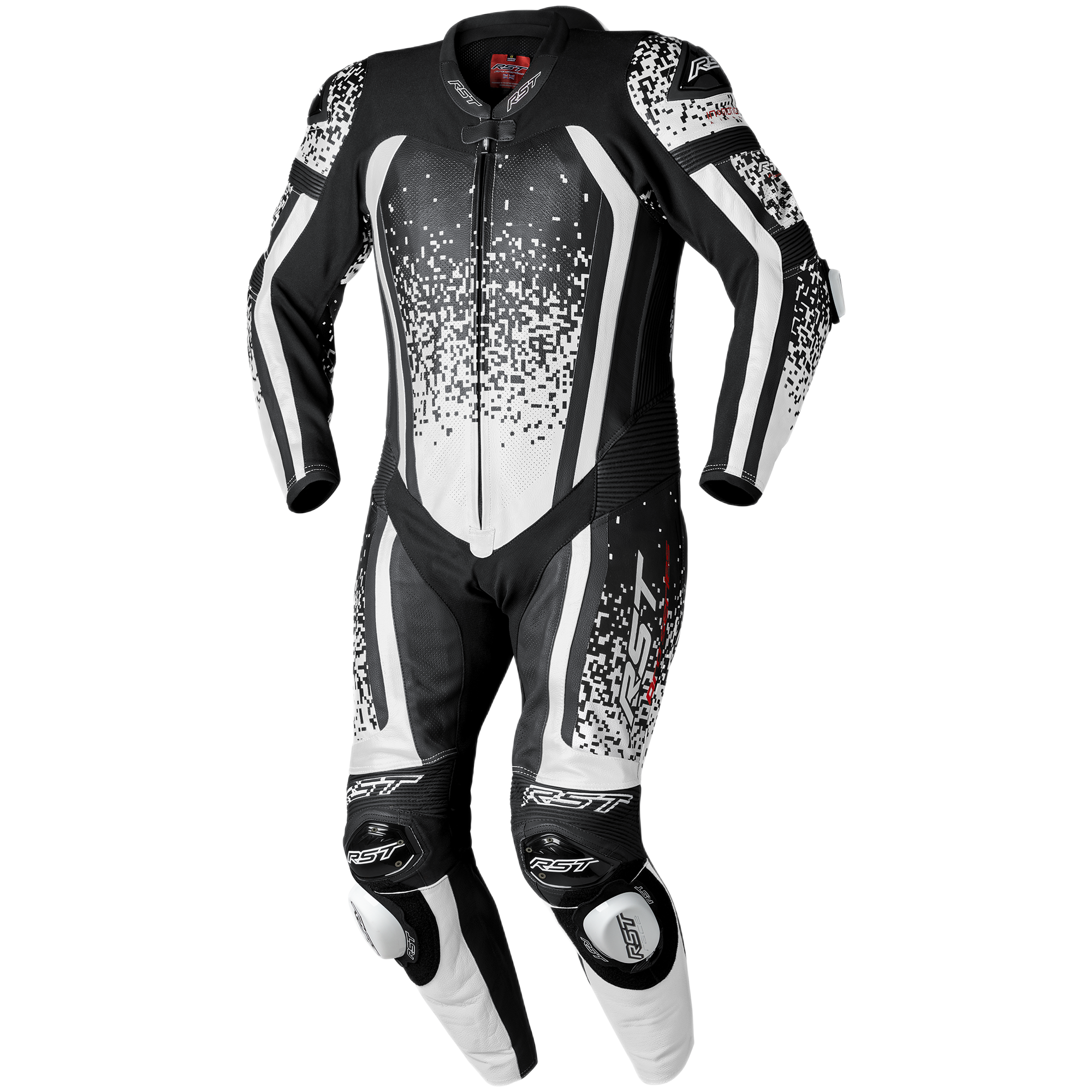 RST Pro Series Evo Airbag CE Mens Leather Suit - White / Black