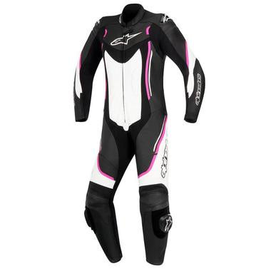 Alpinestars Stella Motegi V2 Leather 1 Piece Suit - White / Fuchsia