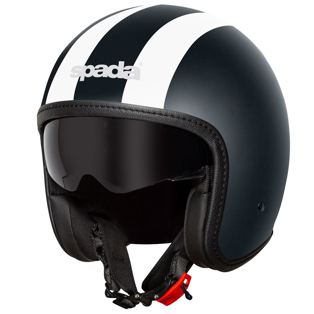 Spada Ace Viper Matt Black / White Helmet