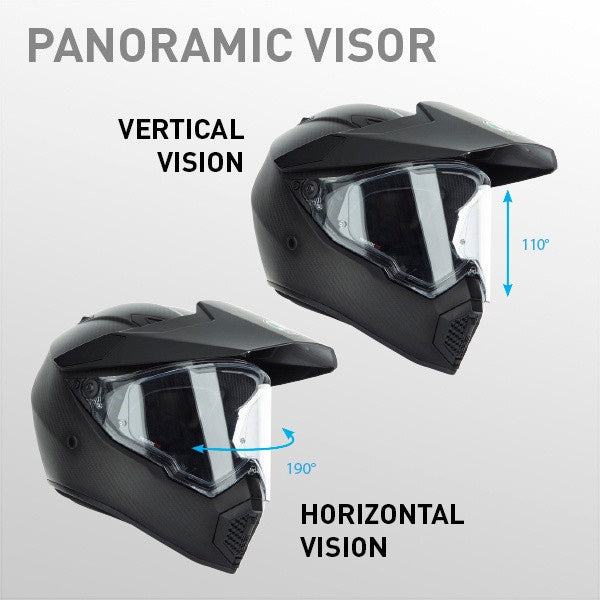 AGV AX9 Adventure Helmet - Carbon Glossy Black
