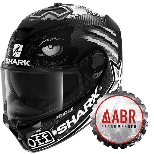 Shark Spartan GT Carbon Redding DWA - Mat White / Anthracite -- FREE DARK VISOR --