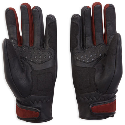 Spada Bennett CE Ladies Leather Gloves - Black / Burgundy