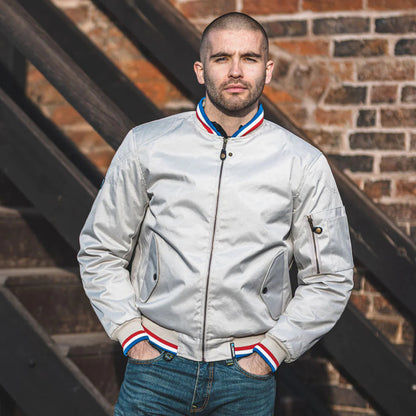 Spada Airforce 1 Royale CE Waterproof Bomber Jacket - Ivory
