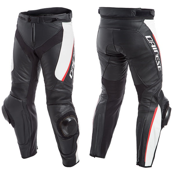 Dainese Delta 3 Leather Pants - Black / White / Red
