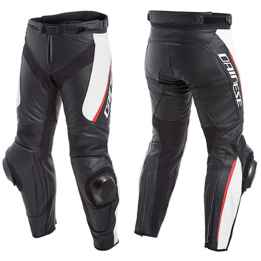 Dainese Delta 3 Leather Pants - Black / White / Red