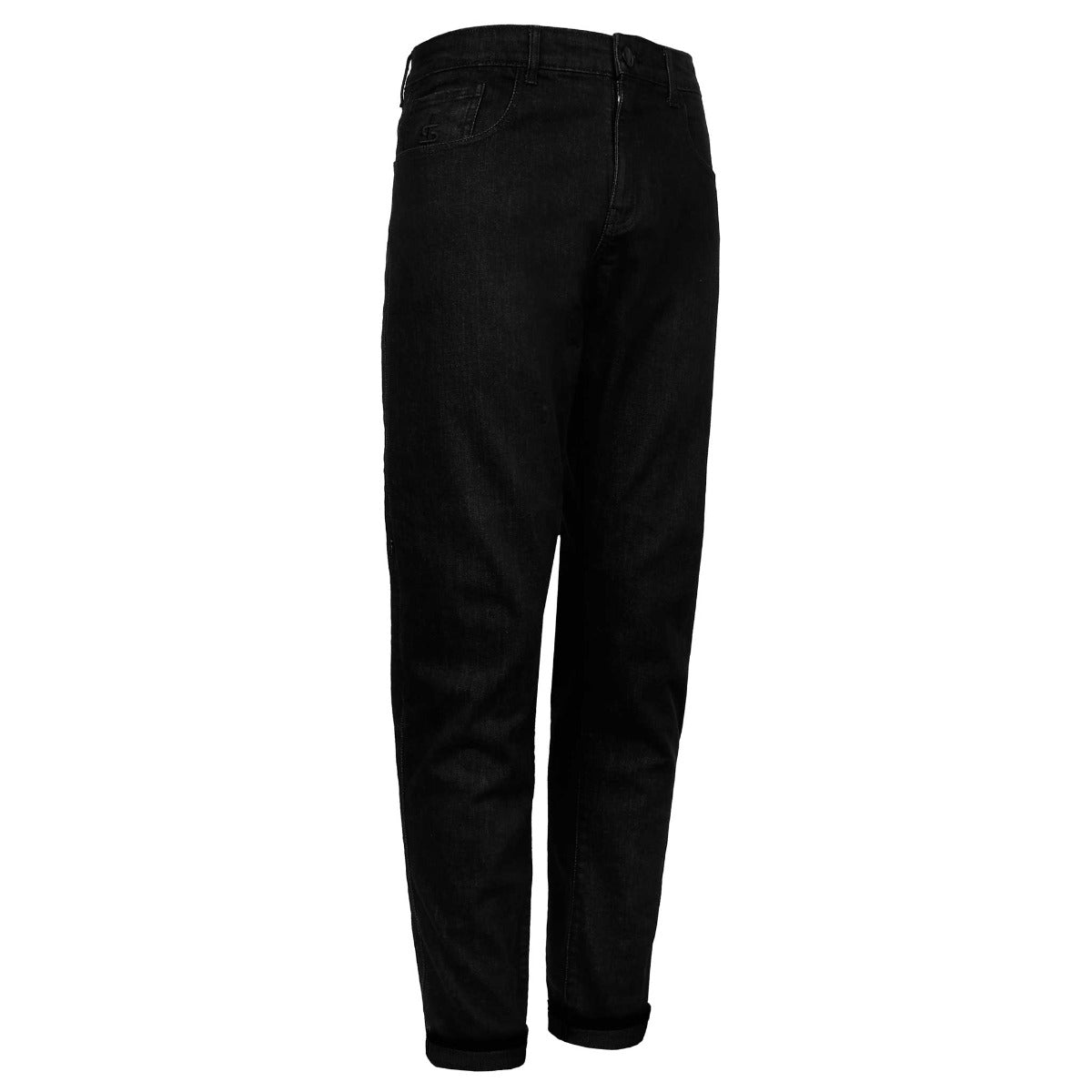 Spada Drifter CE Mens Jeans Short Leg Solid Black
