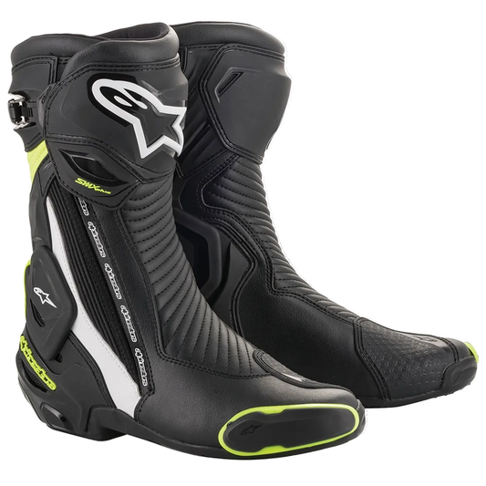 Alpinestars SMX Plus V2 Sports Boots - Black / White / Yellow Fluo