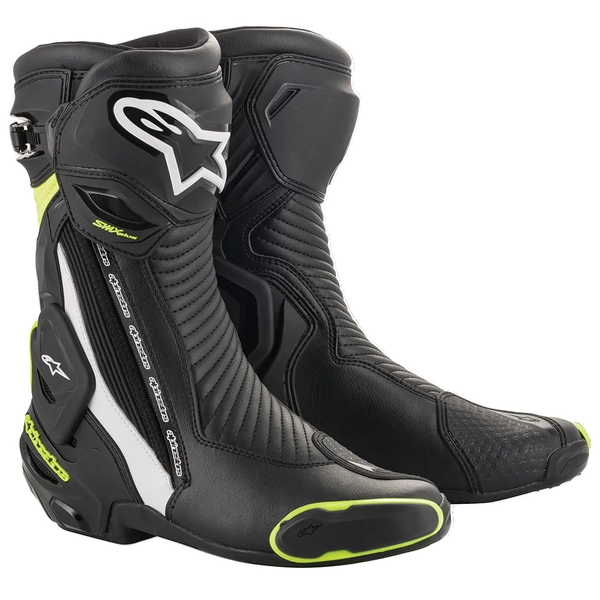 Alpinestars SMX Plus V2 Sports Boots - Black / White / Yellow Fluo