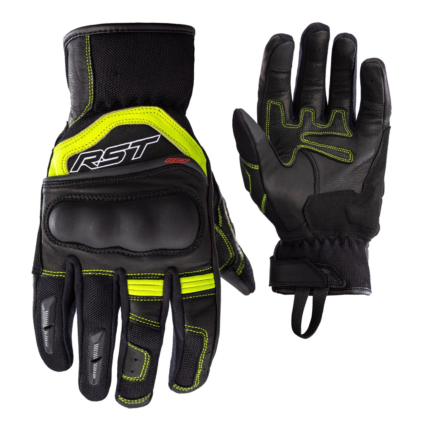 RST Urban Air 3 Mesh CE Mens Gloves - Black / Flo Yellow