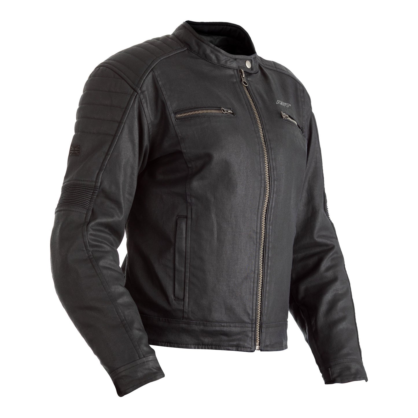 RST x Kevlar Brixton CE Ladies Wax Textile Jacket - Black .