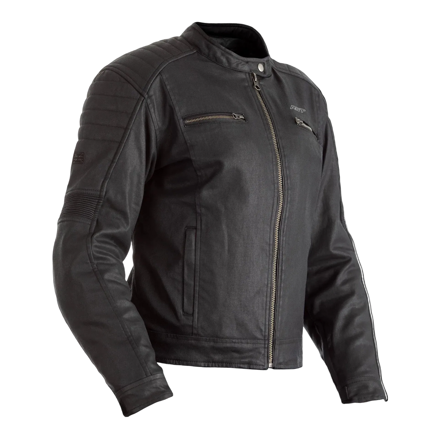 RST x Kevlar Brixton CE Ladies Wax Textile Jacket - Black .
