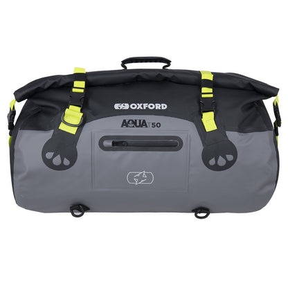 Oxford AQUA T-50 ROLL BAG - BLACK / GREY / FLUO