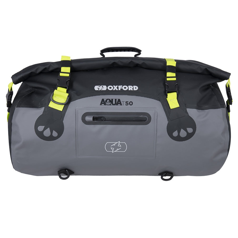 Oxford AQUA T-50 ROLL BAG - BLACK / GREY / FLUO