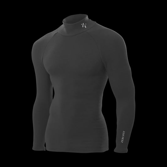 Zerofit Ultimate Neck HeatRub Baselayer Top - Black