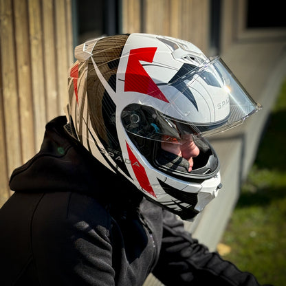 Spada SP18 Strike Helmet - White / Black / Red
