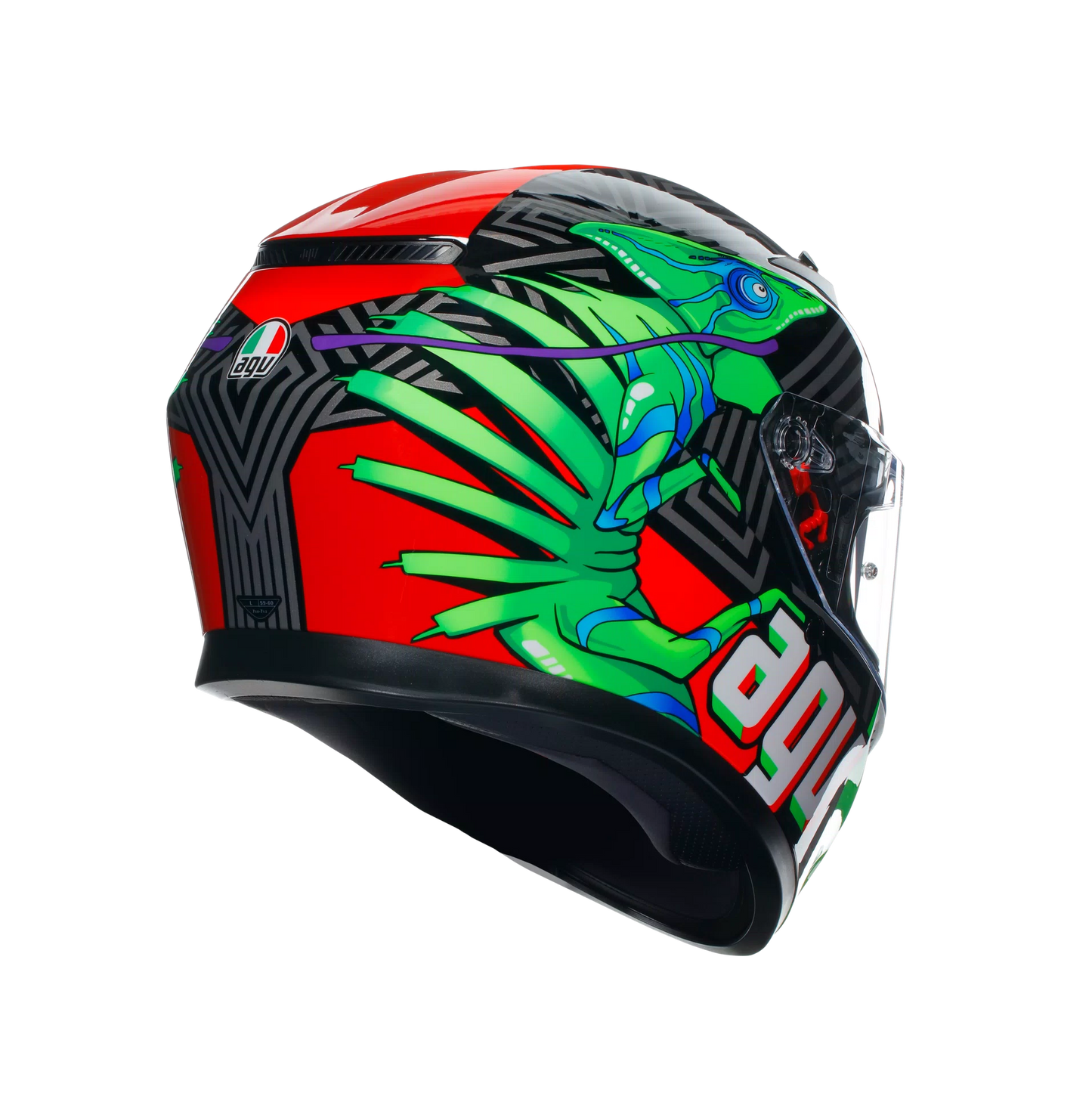 AGV K3 Kamaleon ECE 22.06 - Black / Red / Green