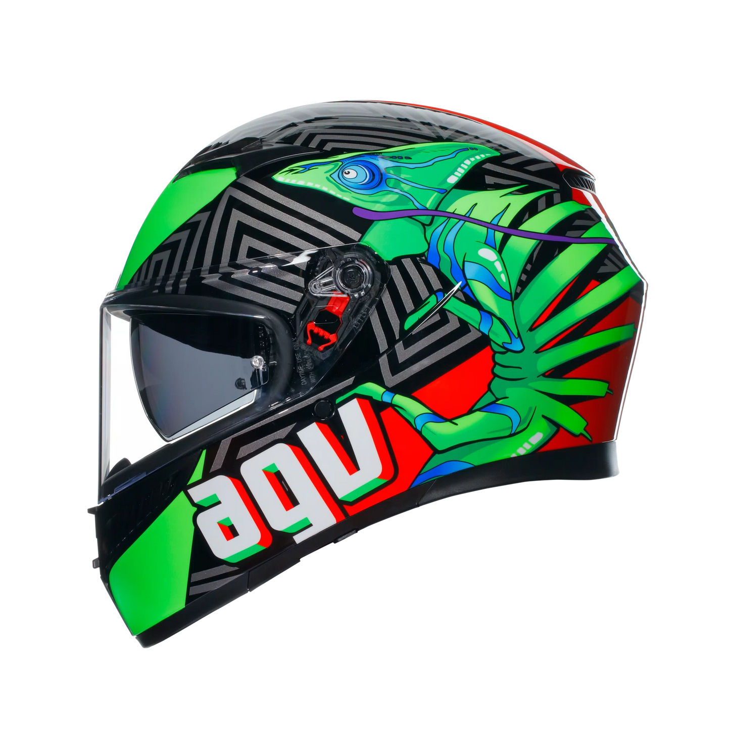 AGV K3 Kamaleon ECE 22.06 - Black / Red / Green