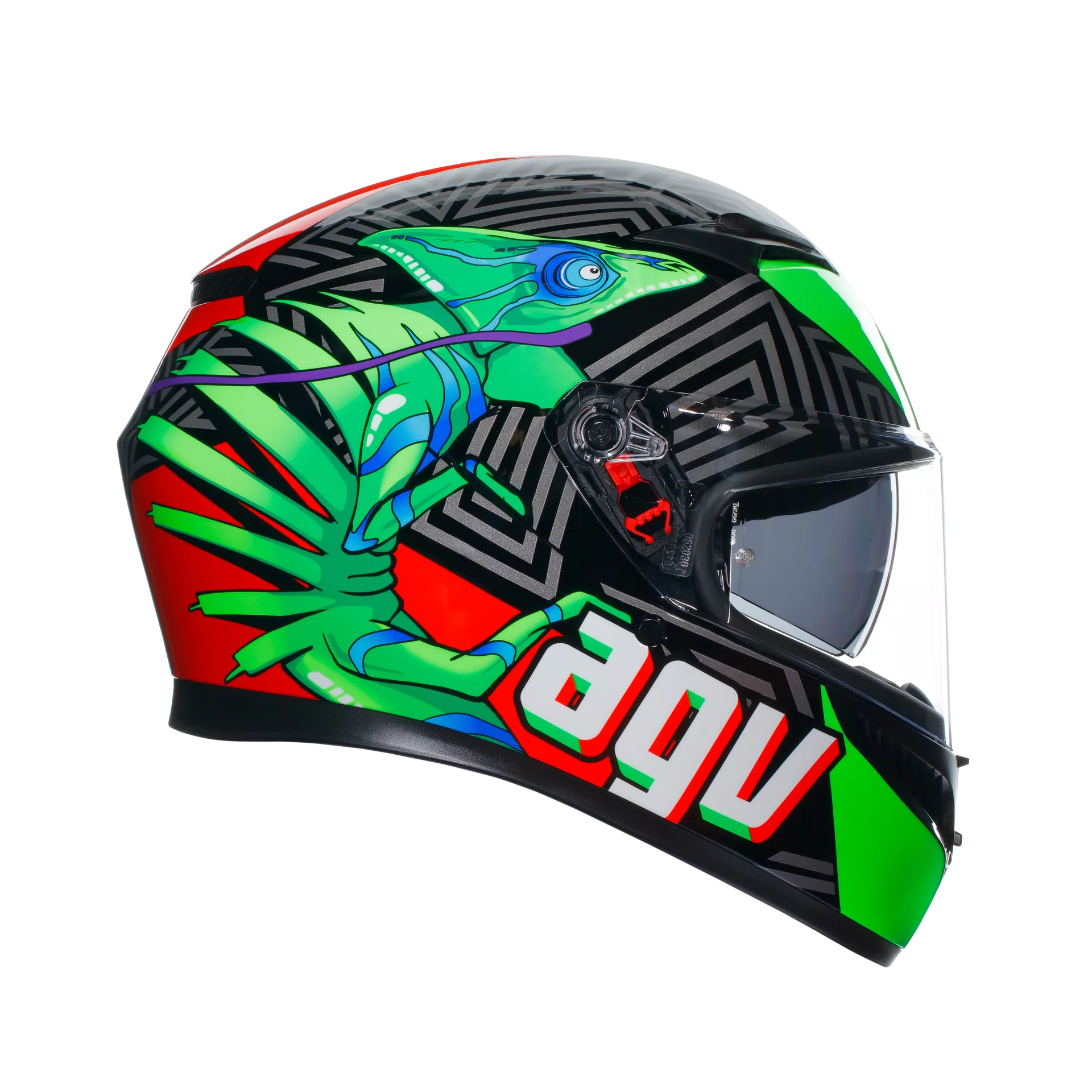 AGV K3 Kamaleon ECE 22.06 - Black / Red / Green