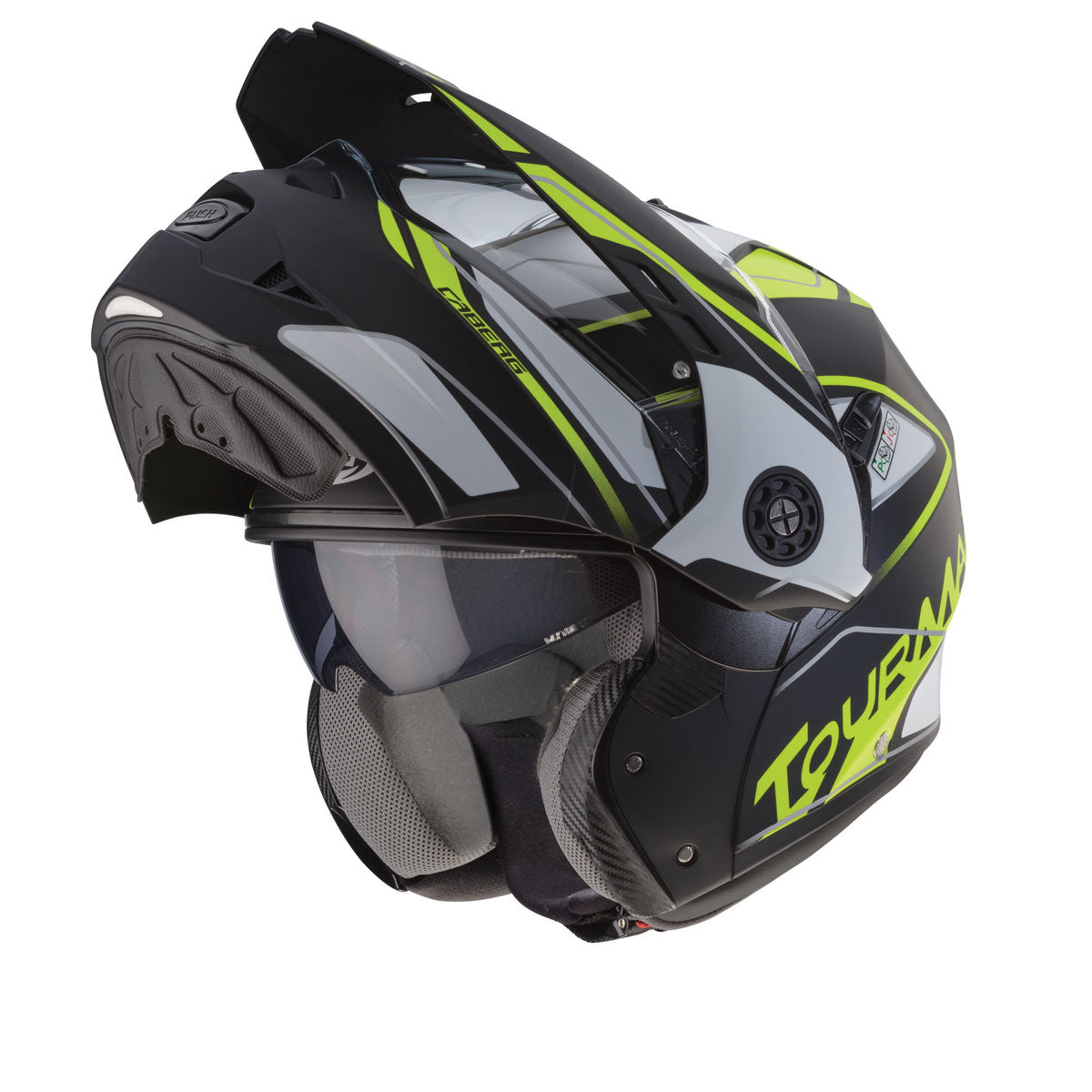 CABERG Tourmax Marathon Matt - Black / White / Yellow / Fluo Helmet