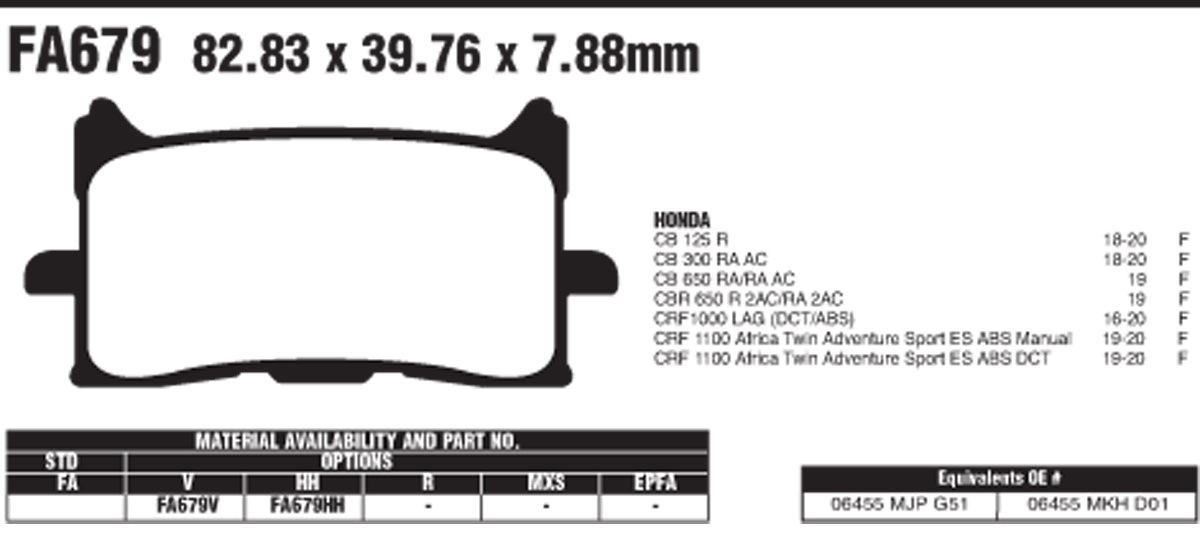 EBC Brake Pads FA679HH