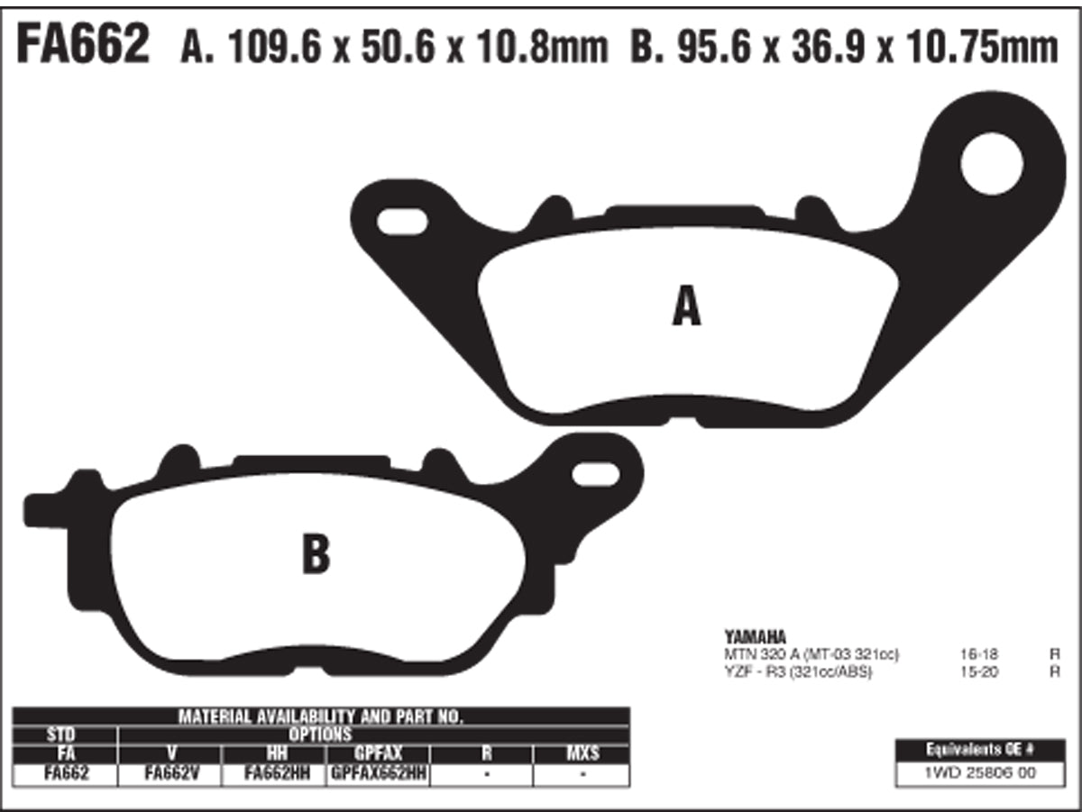 EBC Brake Pads FA662HH
