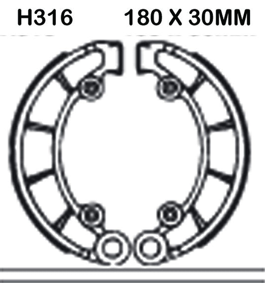 EBC Brake Shoes H316