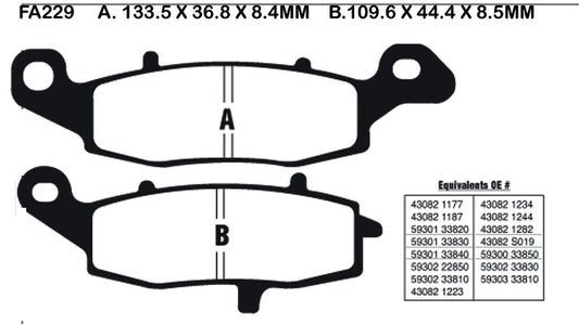 EBC Brake Pads FA229
