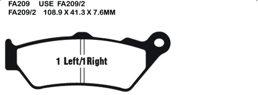 EBC Brake Pads FA209 / 2