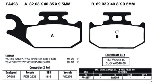 EBC Brake Pads FA428TT