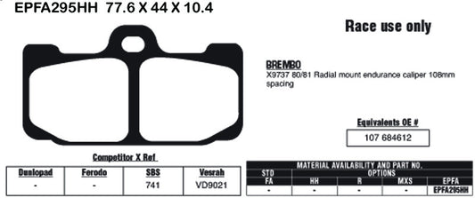 EBC Brake Pads EPFA295HH