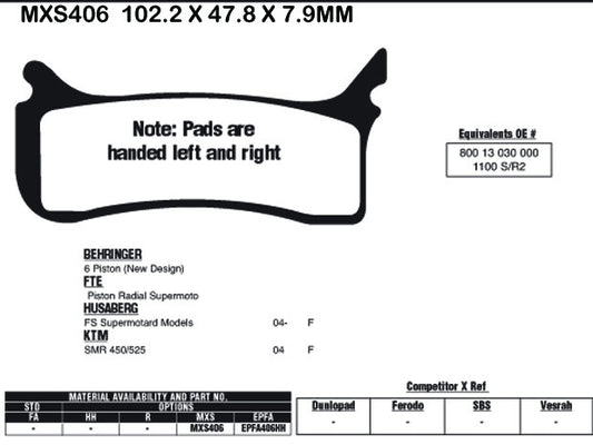 EBC Brake Pads EPFA406HH
