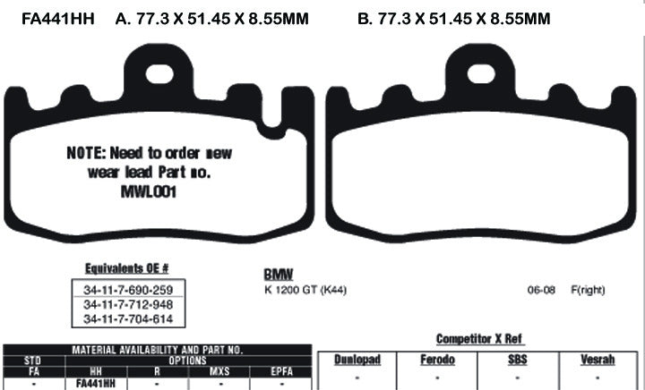 EBC Brake Pads FA441HH