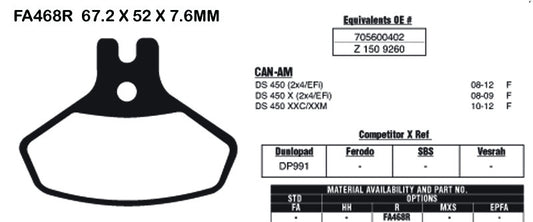 EBC Brake Pads FA468R