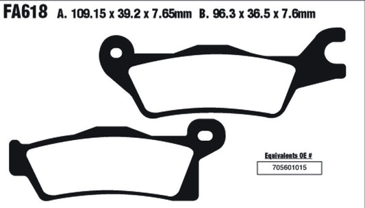 EBC Brake Pads FA618TT