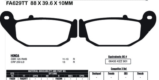 EBC Brake Pads FA629