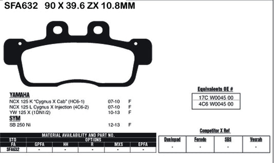 EBC Brake Pads SFA632
