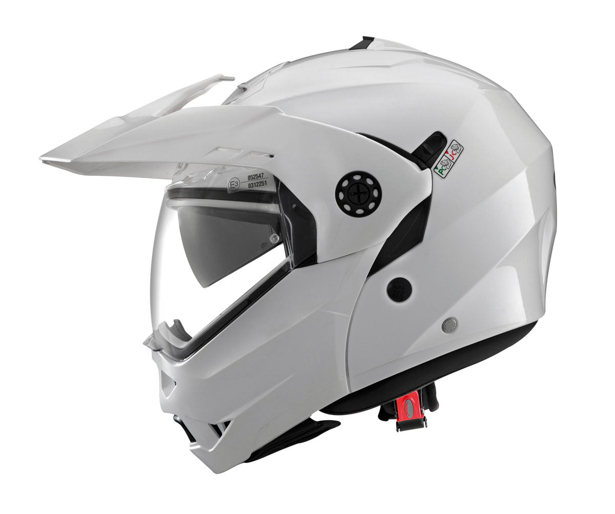 CABERG Tourmax Metal White Flip Up Motorcycle Helmet - Extra Small