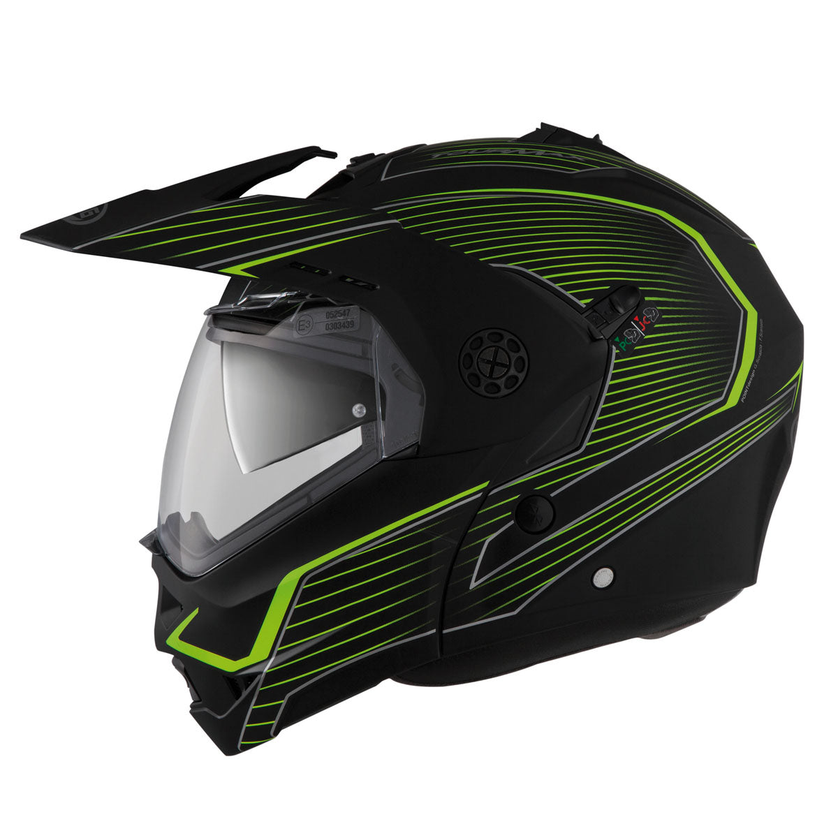 CABERG Tourmax Sonic Matt - Black / Yellow / Fluo Flip Up Motorcycle Helmet