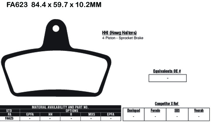 EBC Brake Pads FA623HH