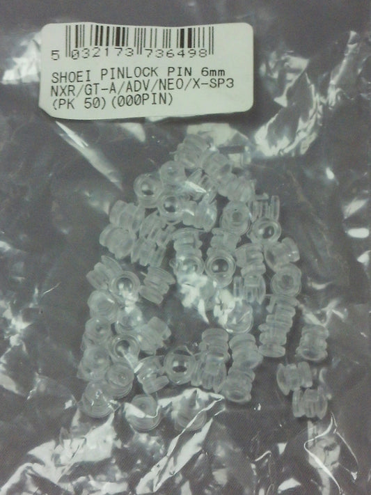 Shoei NXR / 2 / GT-A / ADV / NEO / X-SP3 / J-Cruise 3 Pinlock Pins 6mm [Pack 100]