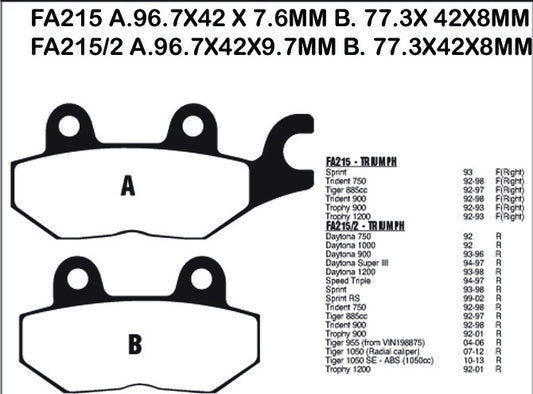 EBC Brake Pads FA215V
